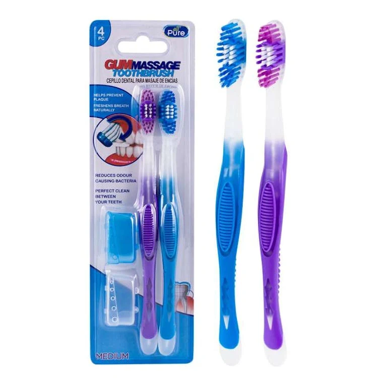 Toothbrushes with Cap - 2 Pack Assorted 1