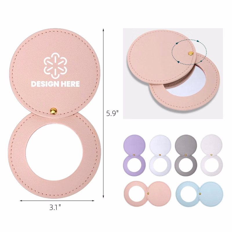 Mini Leather Makeup Mirror