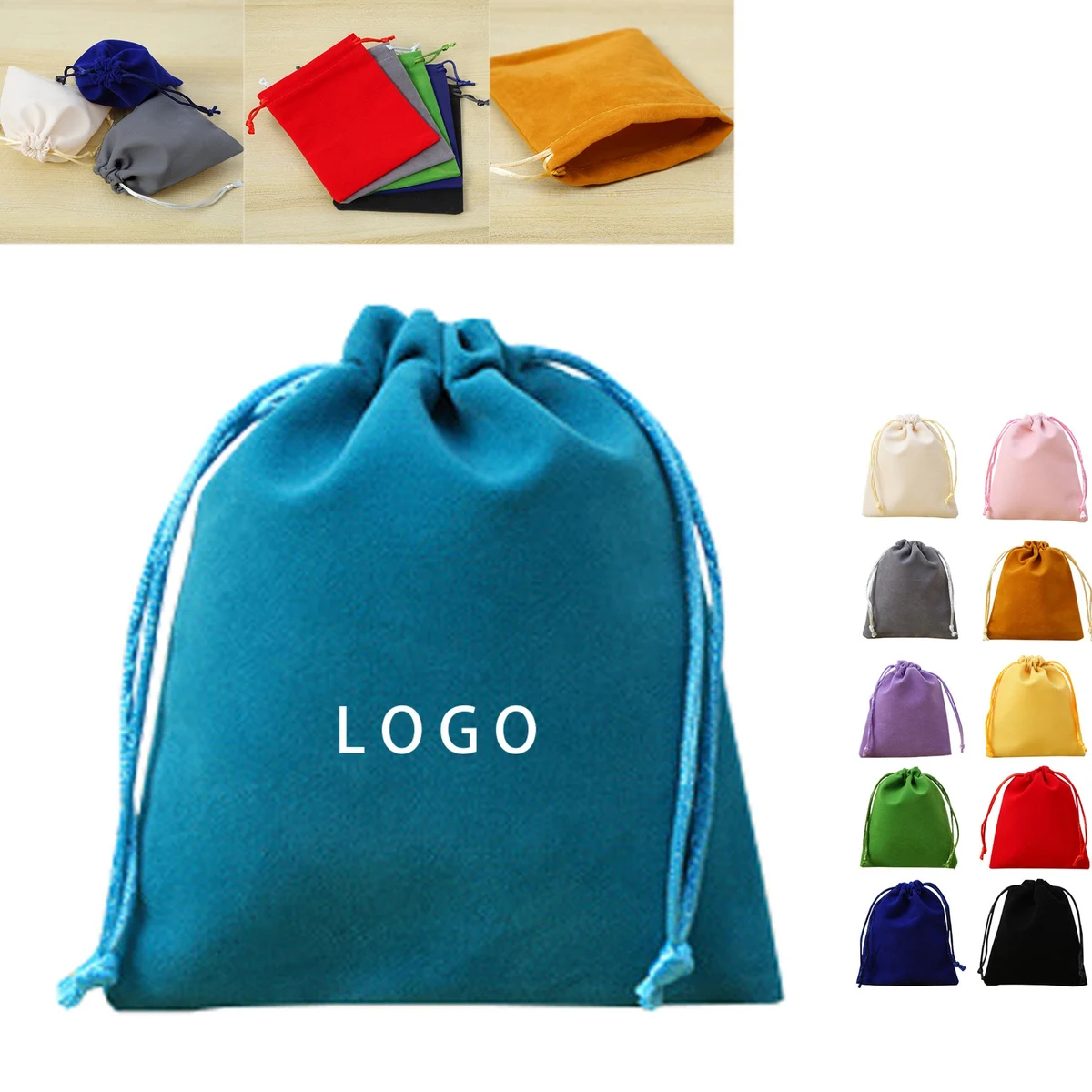 Flocking Drawstring Bag 1