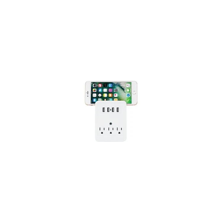 Triple Outlet Surge Protector with 4 USB Ports 1