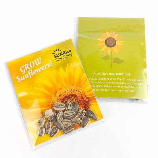 Double Sided Sunflower Seed Packets