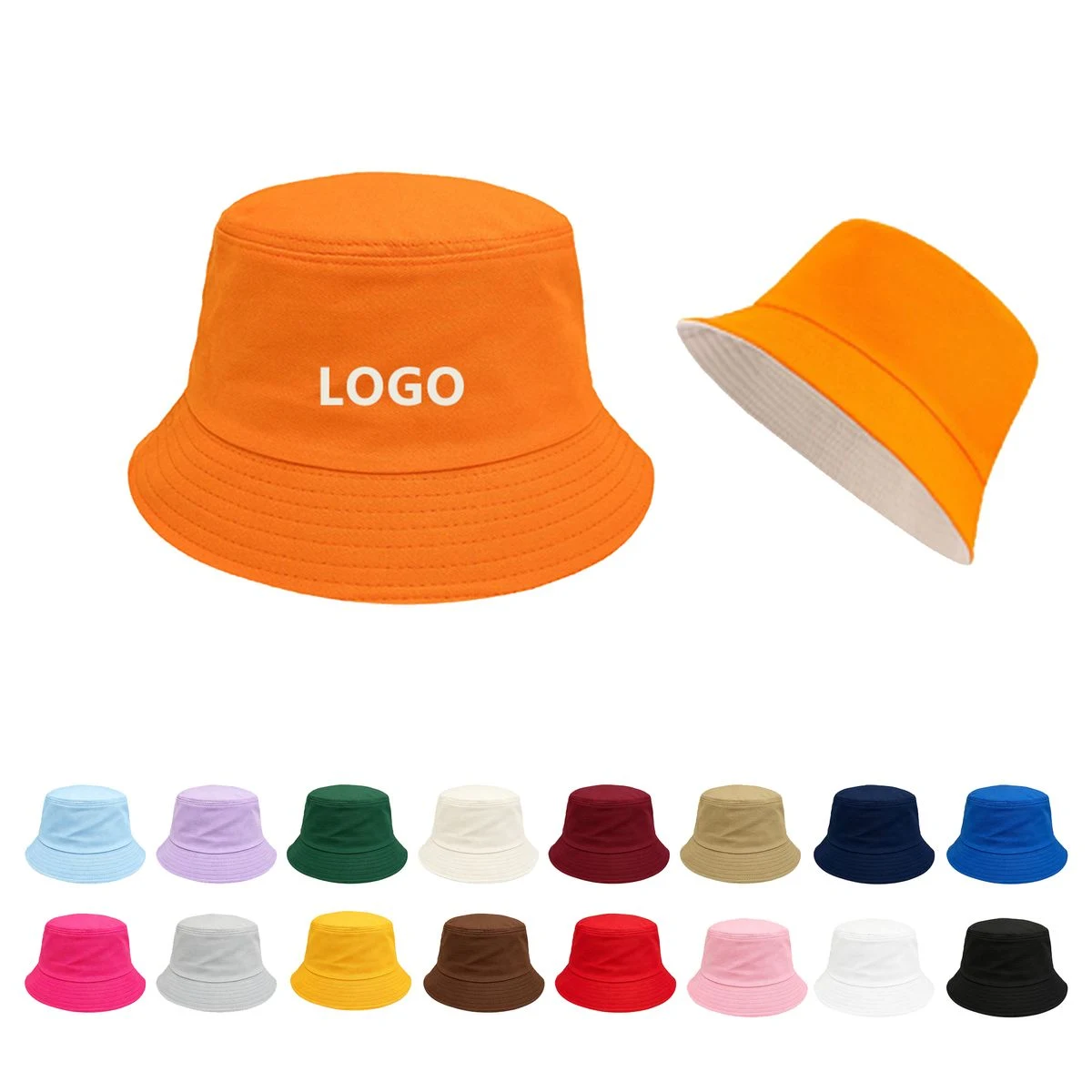 MOQ 10 Multicolor Customizable Cotton Bucket Hat 1