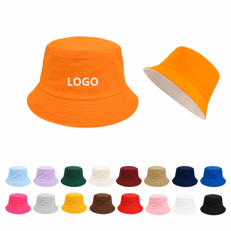 MOQ 10 Multicolor Customizable Cotton Bucket Hat