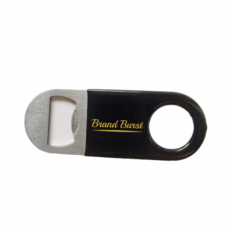 Short Rubber Coated Bottle Opener
