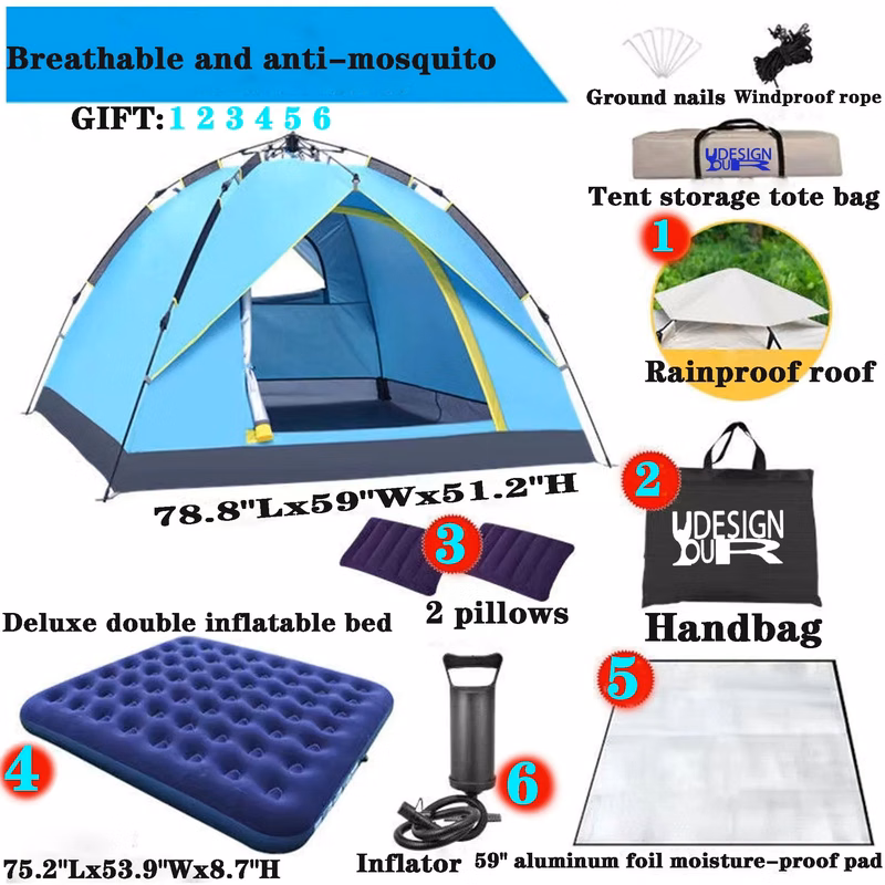 Portable Automatic Outdoor Double Camping Tent