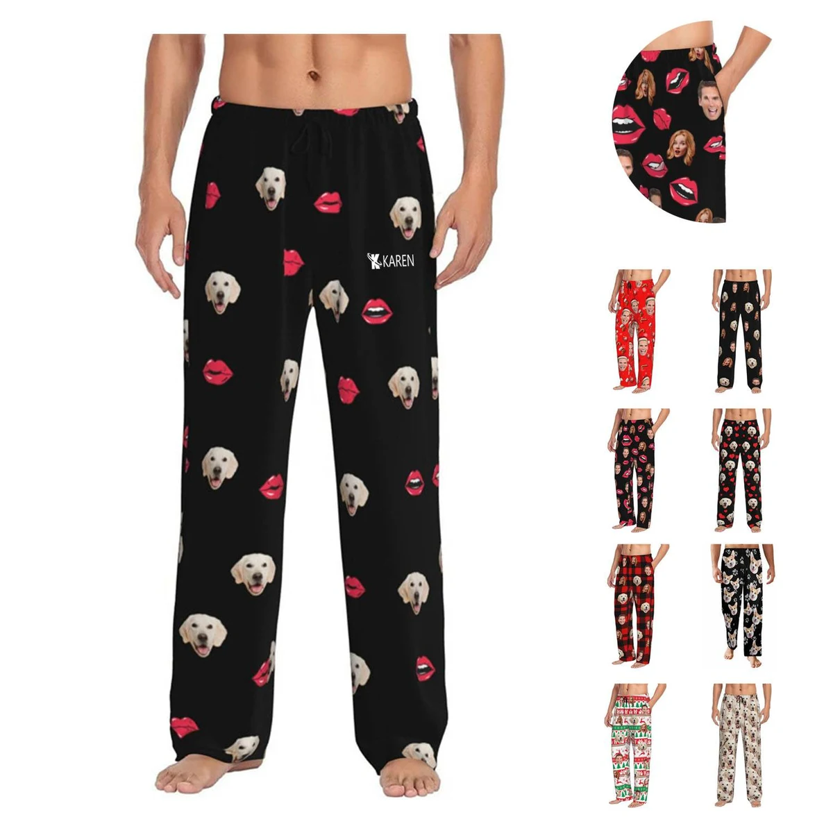 Custom Soft Polyester Pajama Pants w/ Pockets 1