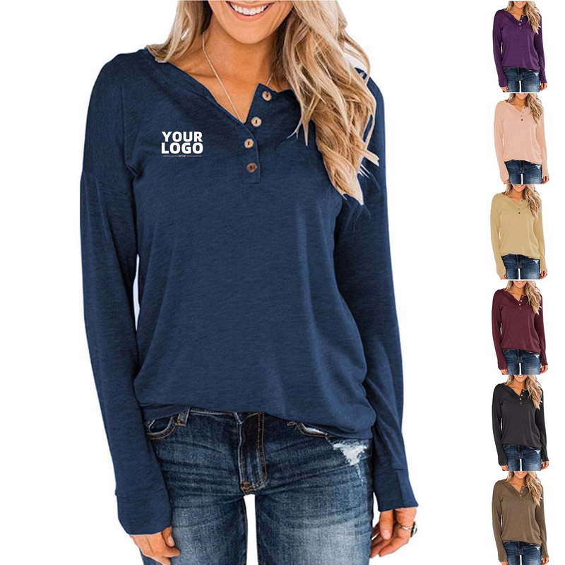 Women's Long Sleeve Henley