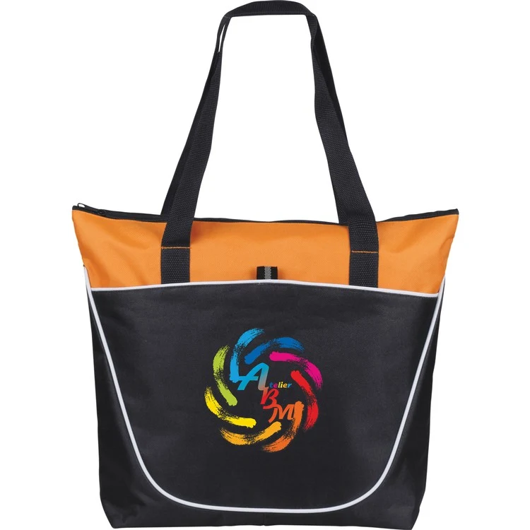 Hermosa Zippered Poly Canvas Tote 1
