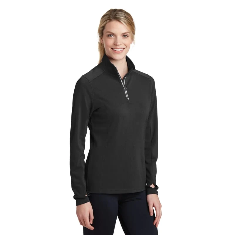 Sport-Tek Women's Sport-Wick Textured 1/4-Zip Pullover., custom hoodie or sweatshirt with logo imprint 1