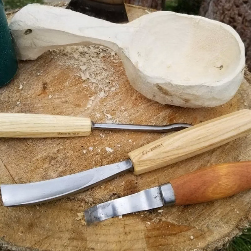 12 Pieces Wooden Handle Woodworking Knife Kit