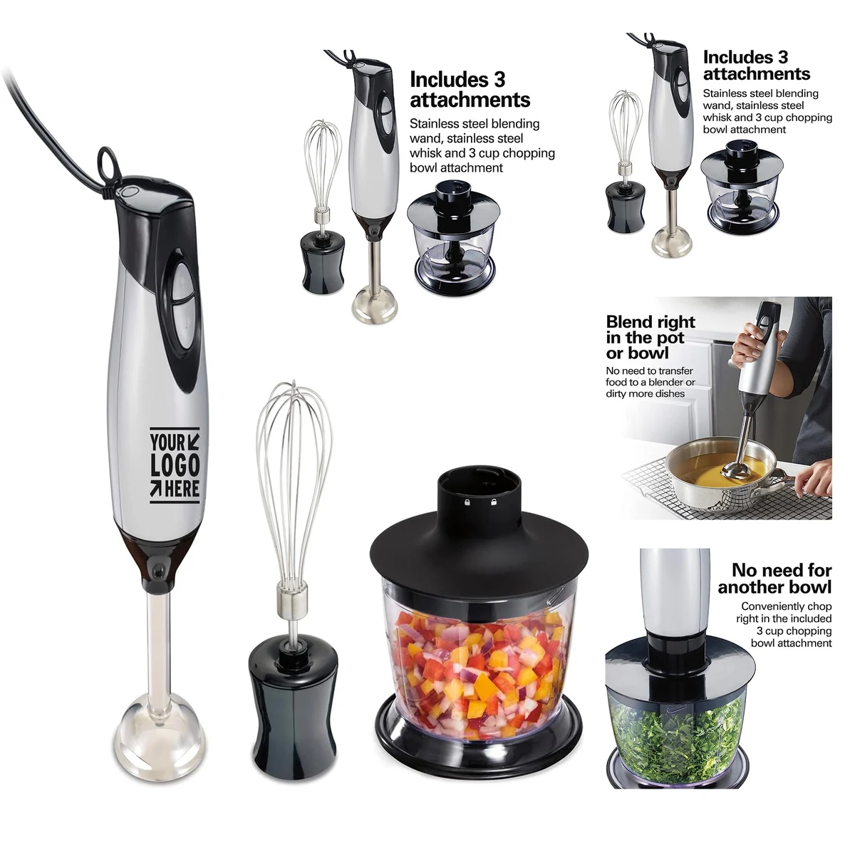 4-in-1 Electric Immersion Hand Blender with Handheld Blending Stick 1