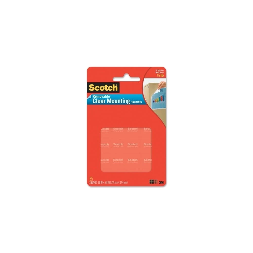 Adhesive Mounting Squares - Removable 0.69" x 0.69" Clear 1