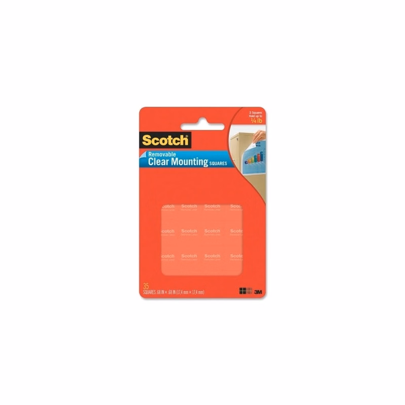 Adhesive Mounting Squares - Removable 0.69" x 0.69" Clear