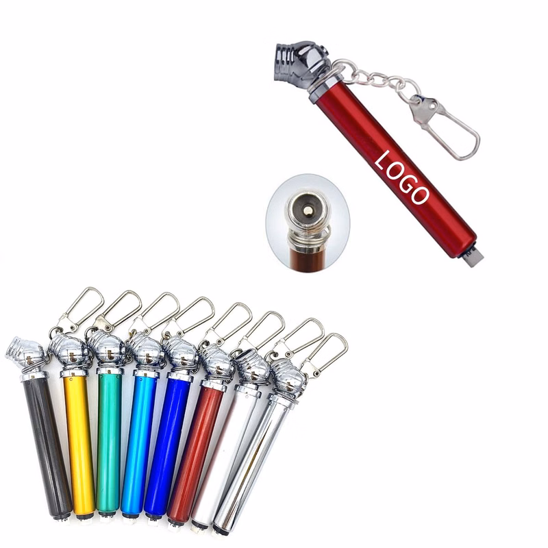 Metal Tire Pressure Gauge Keychain