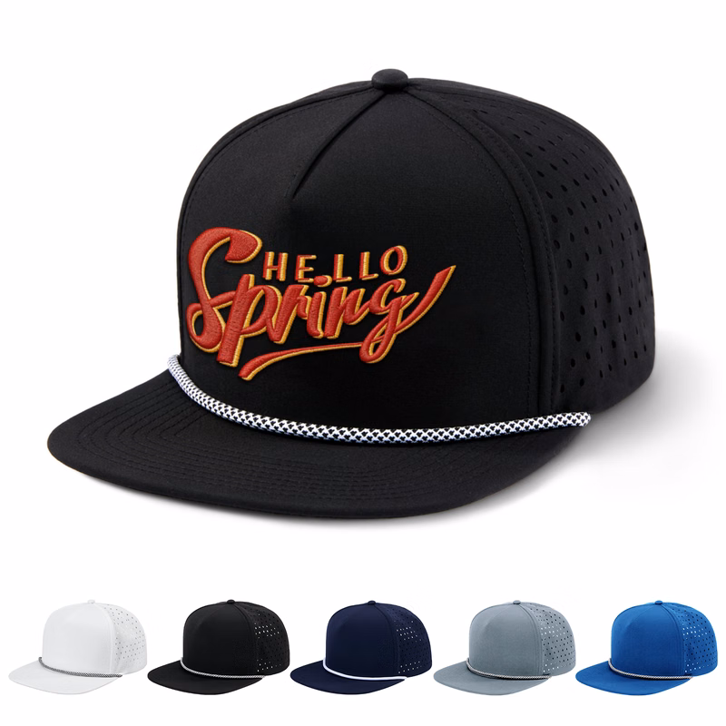 5-Panel Flat Bill Rope Cap