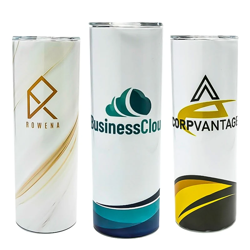 20 Oz. Custom Printed Skinny Stainless Steel Tumblers 1