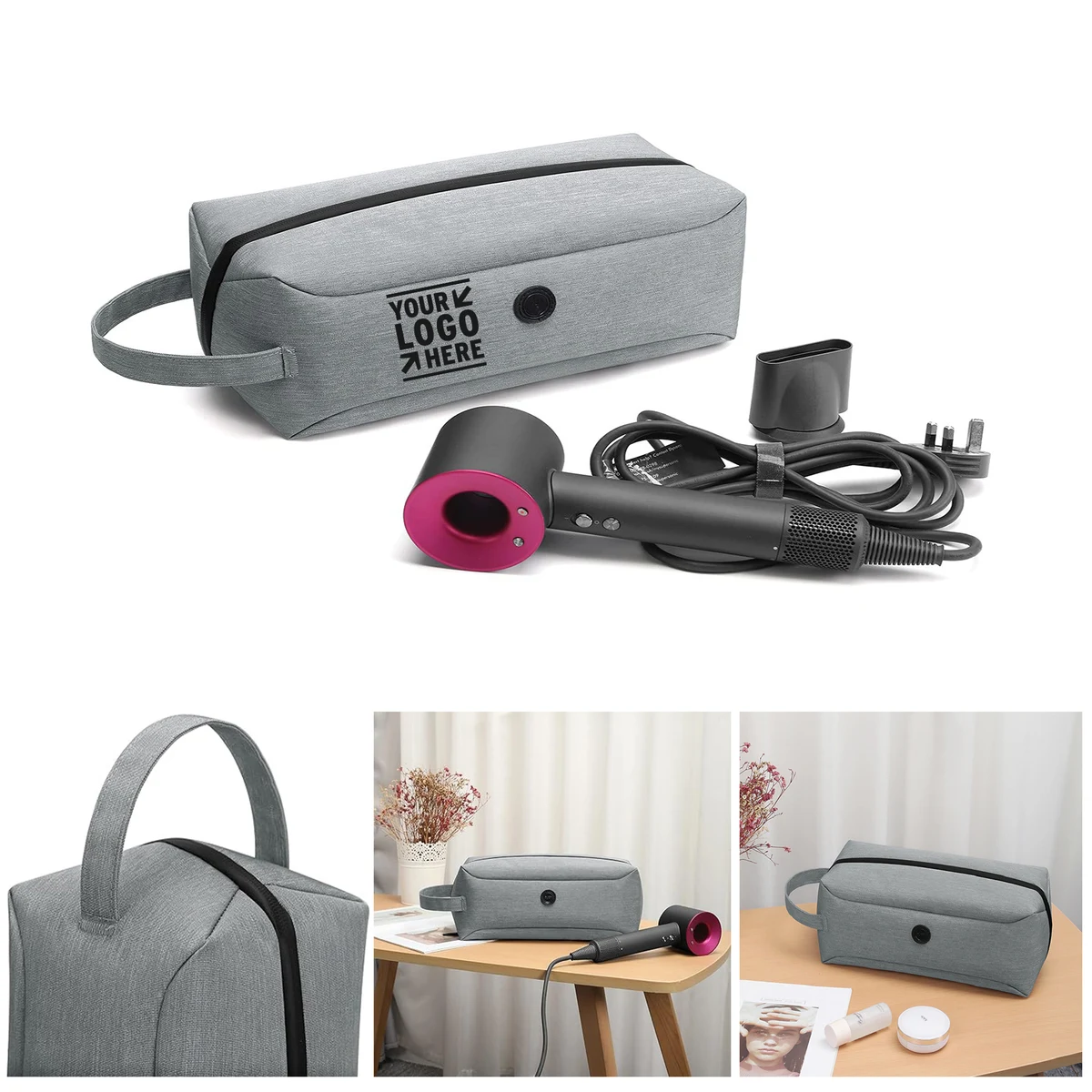 Upgraded Supersonic Hair Dryer Portable Travel Storage Bag Airwrap Styler Attachments Organizer 1