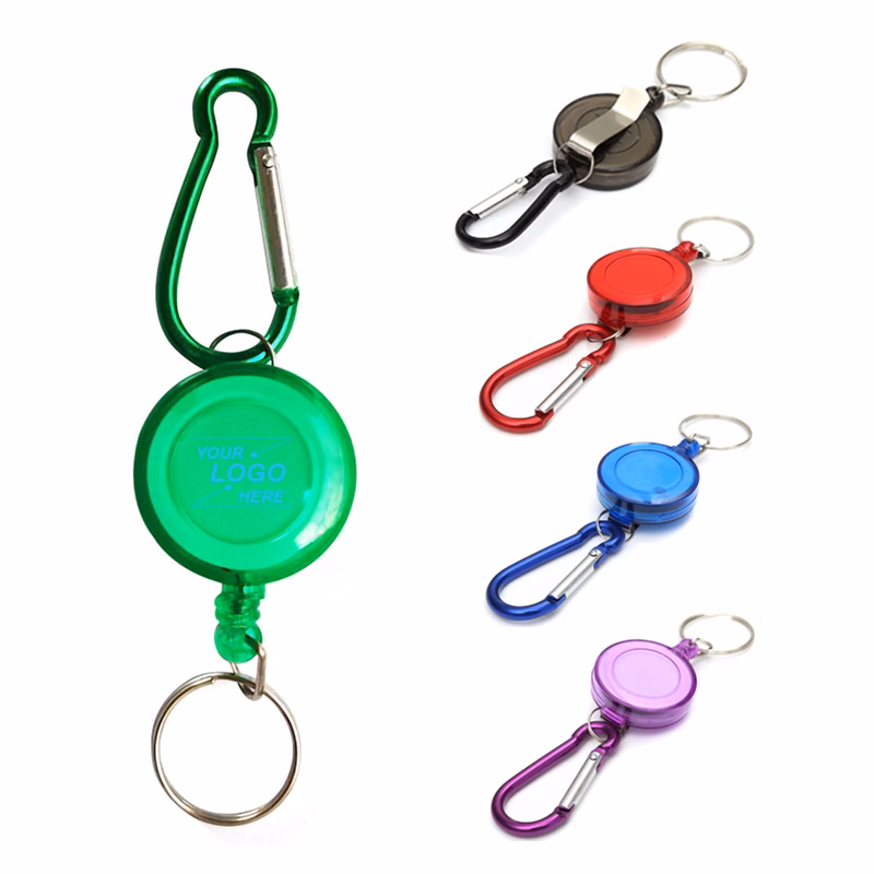 Retractable Keychain w/Carabiner Clip