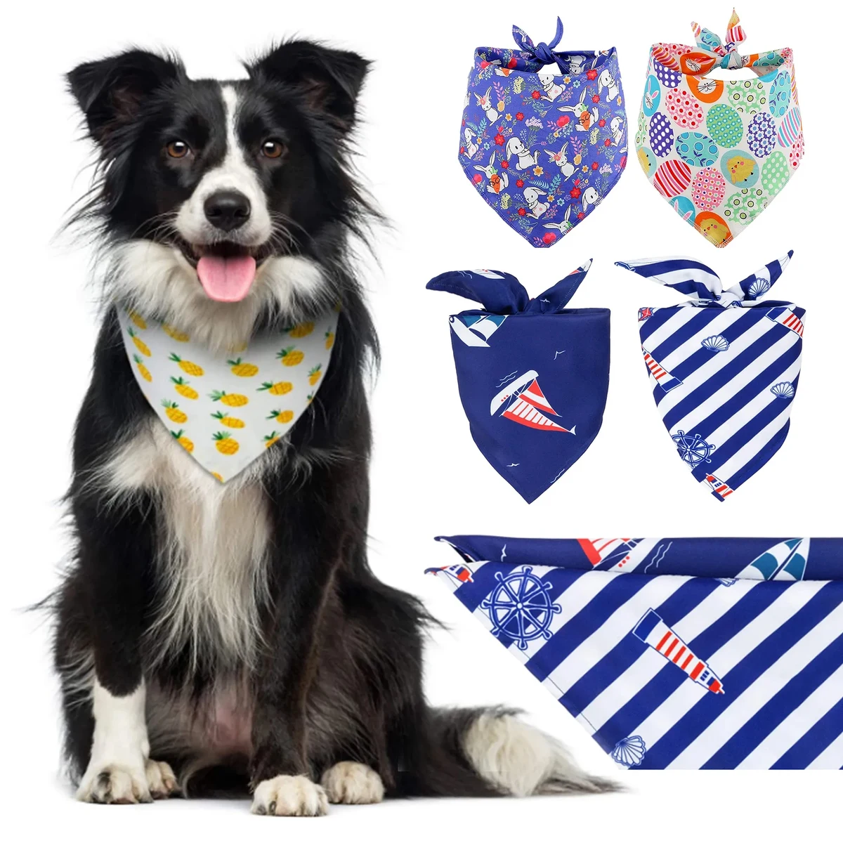 Graphic Print Triangle Pet Bandana 1