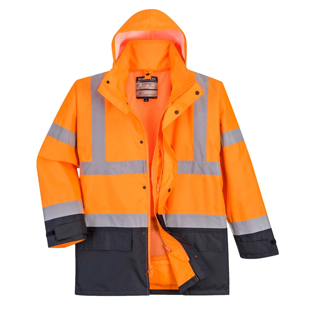 PORTWEST® Hi-Vis Waterproof 5-in-1 Contrast Executive Jacket 1