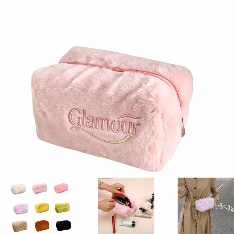 Fuzzy Plush Makeup Bag