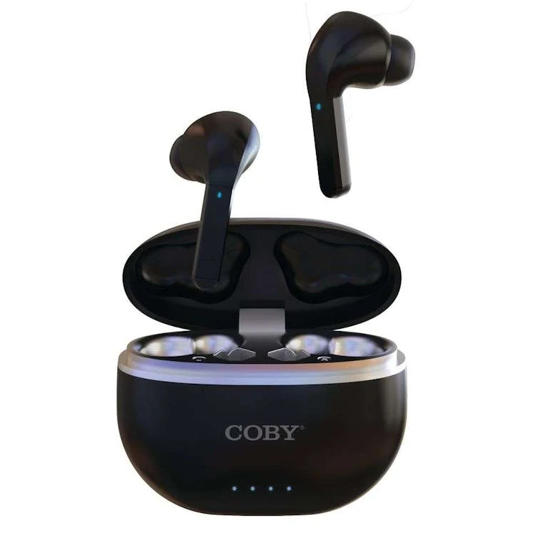 COBY Noise Canceling Wireless Earbuds - Black 1