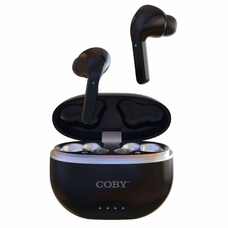 COBY Noise Canceling Wireless Earbuds - Black