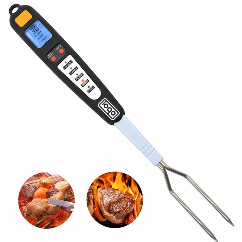 Outdoor BBQ Fork Electronic Digital Thermometer
