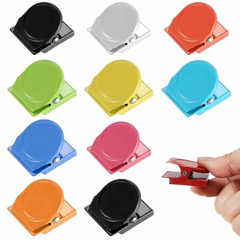 Magnet Clip Metal Refrigerator With Colored Iron Clip 2-in-1