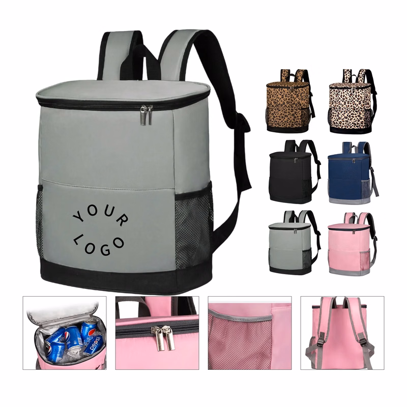 MOQ 20 Backpack-Style Insulated Bag with Double Zippers