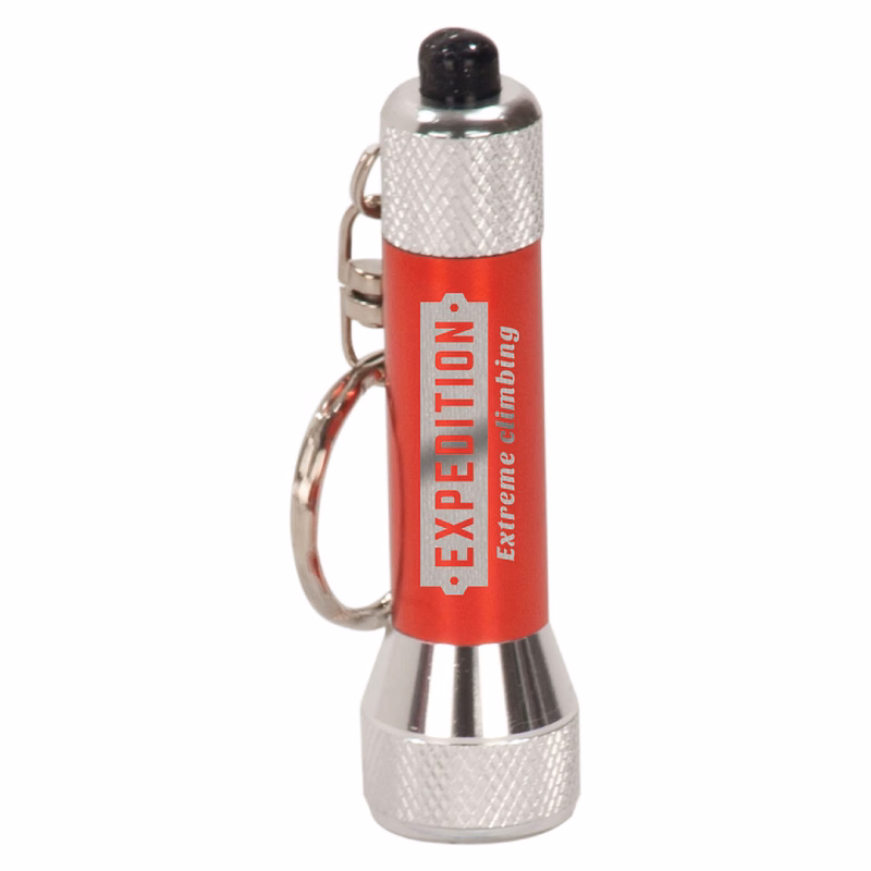 2 3/4" Red 5-LED Flashlight with Keychain