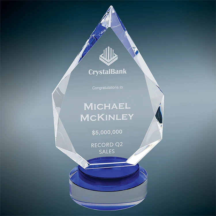 Versa Crystal Award-Blue 1