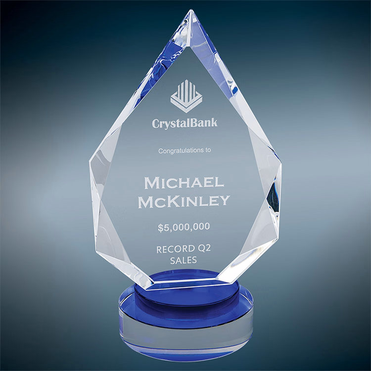 Versa Crystal Award-Blue