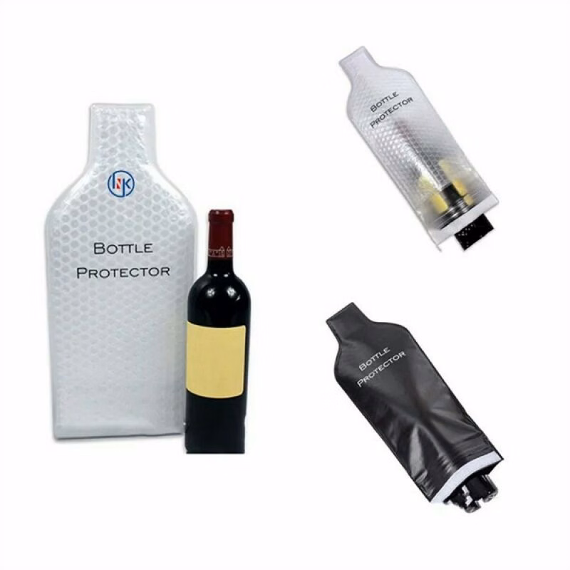 PVC Red Wine Bottle Protector Bubble Travel Bag