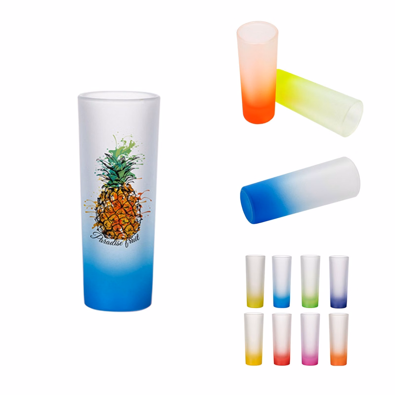 3oz Colorful Frosted Shot Glass