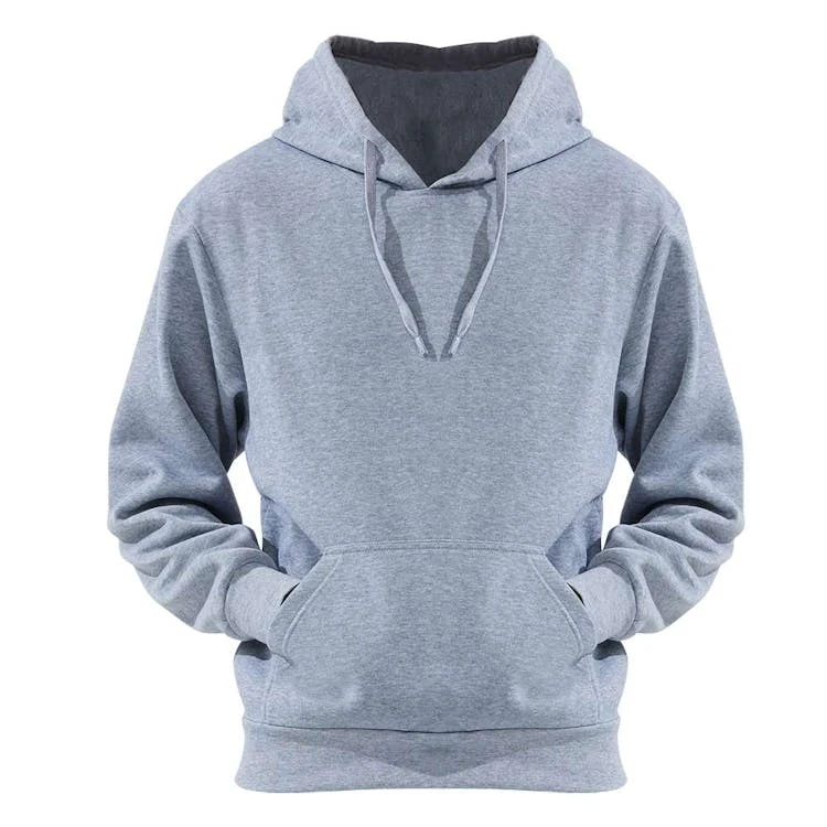 Fleece Pullover Hoodies - Size Medium Light Gray, custom hoodie or sweatshirt with logo imprint 1