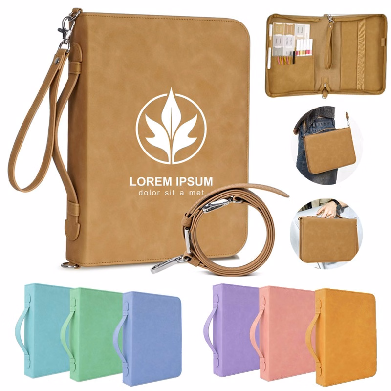 PU Leather Waterproof Large Bible Case for Women Carrying Book Case with Handle Bible Bags