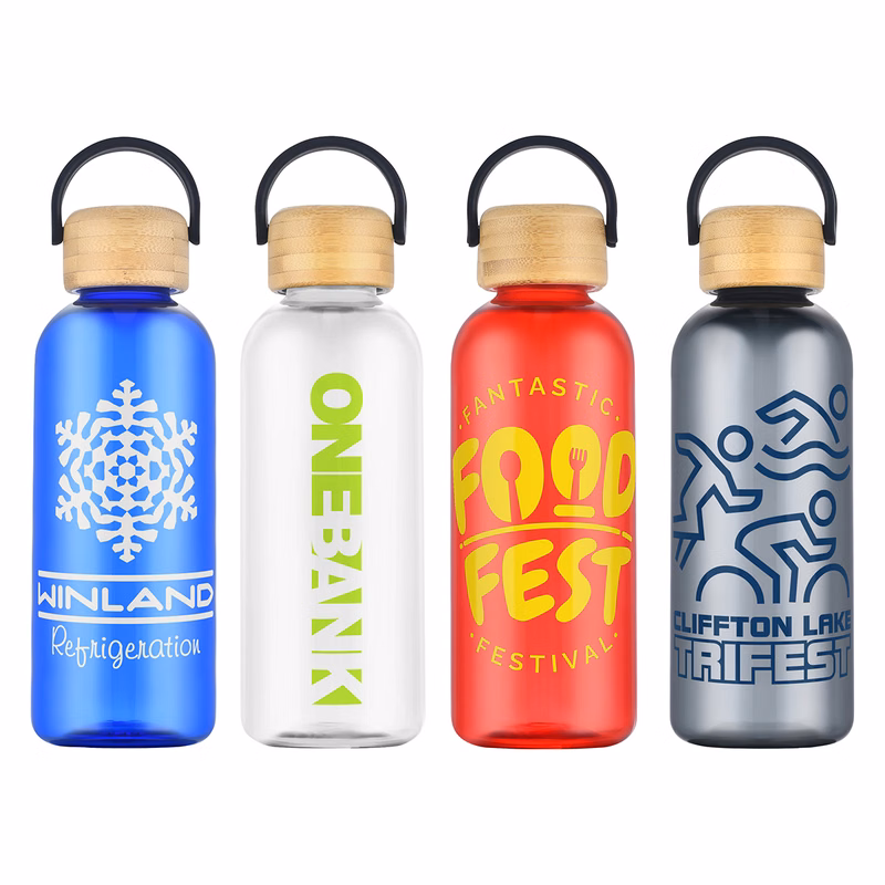 Sanzio 21 oz RPET Bottle with Bamboo Lid