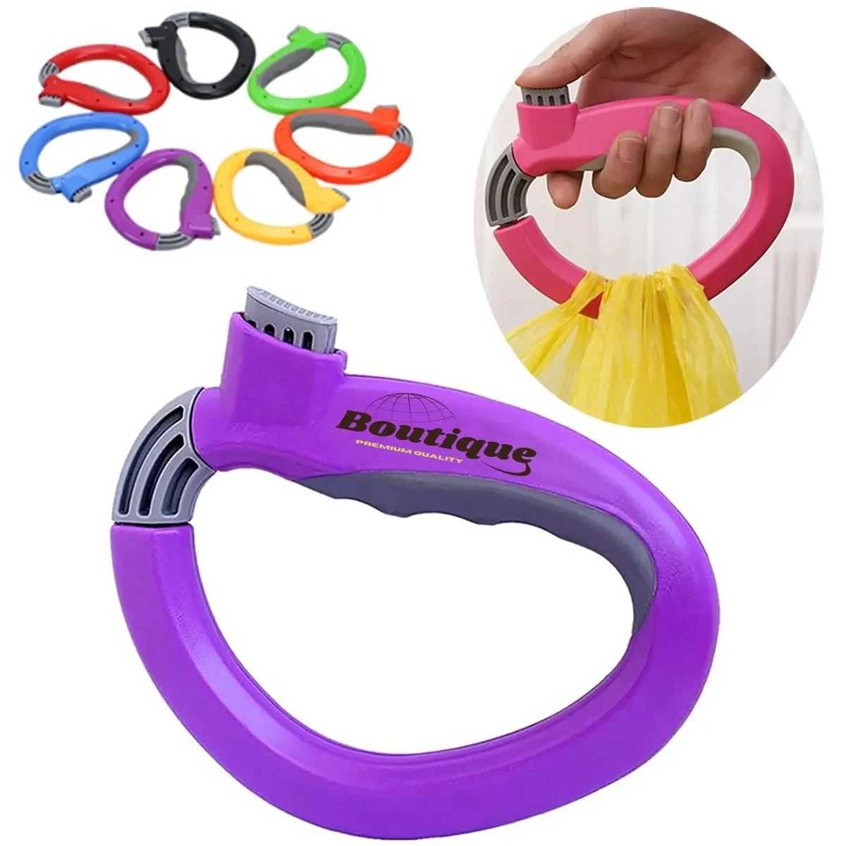 Shopping Bag Holder Carrier Lock Labor-Saving Tools 1