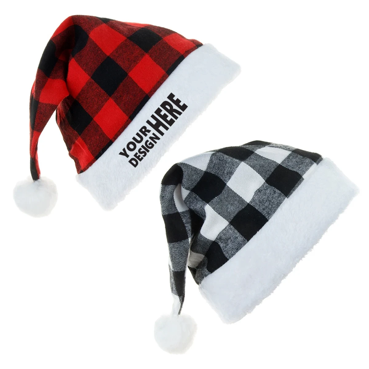 Plaid Santa Hat For Christmas 1