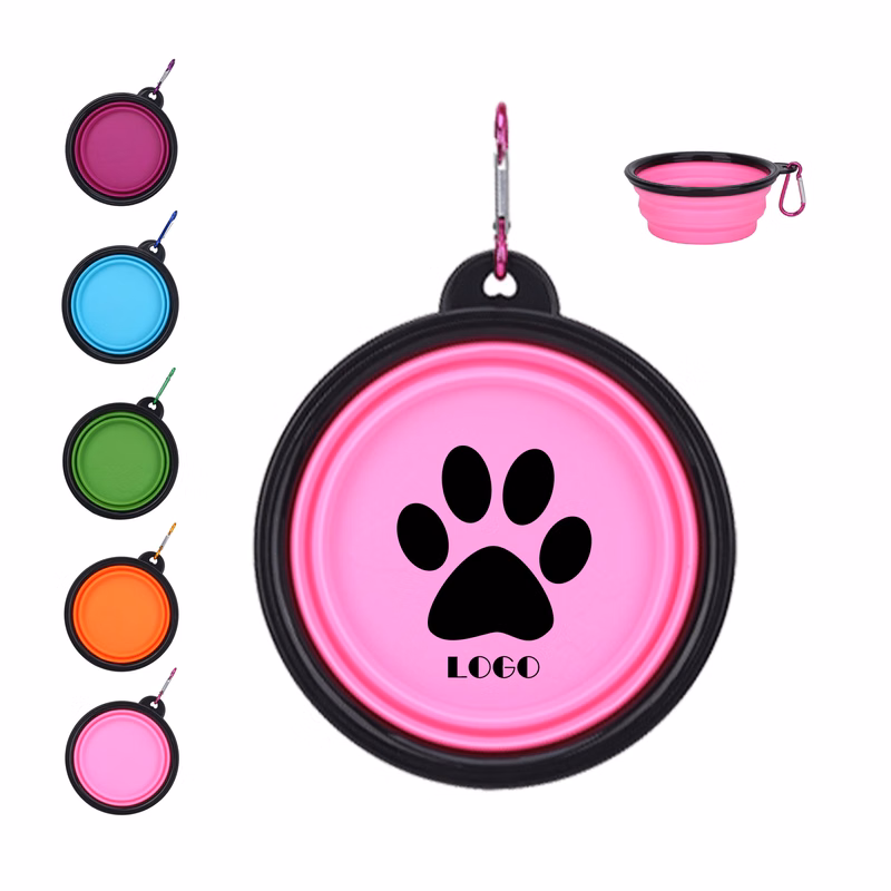 12oz Waterproof Collapse TPE Pet Bowl Carabiner