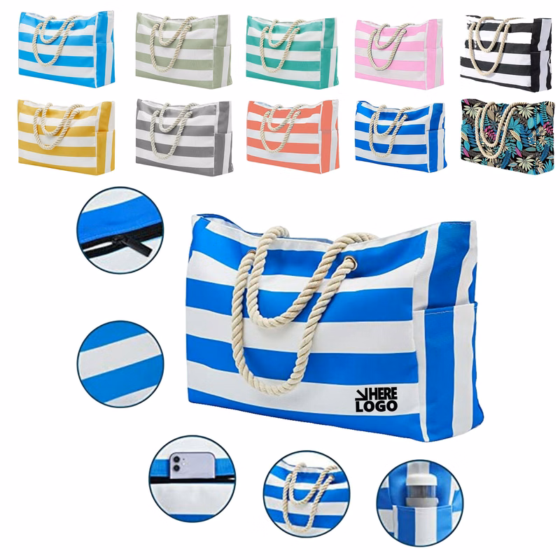 Striped Beach Bag
