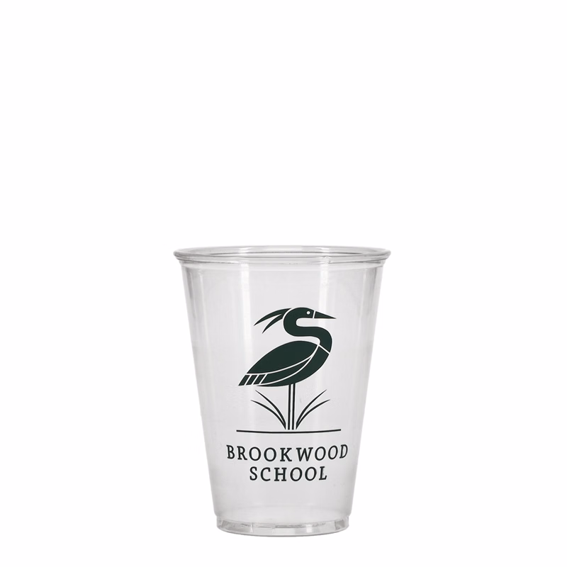 10 oz Soft Sided Plastic Cup Clear Tradition Print
