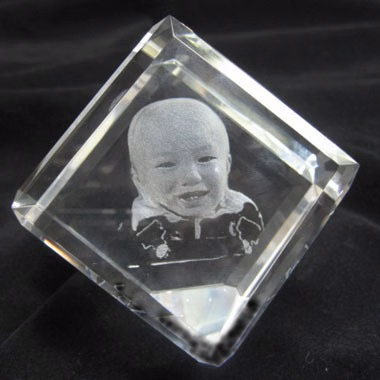 3D Photo Crystal Cube