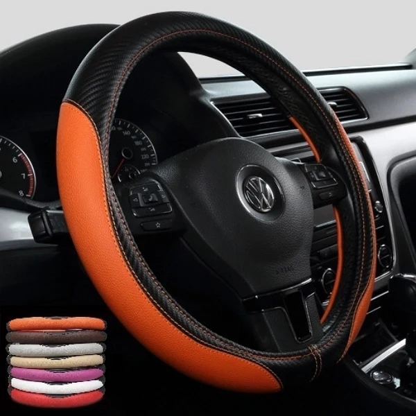 Leather Anti-Slip Steering Wheel Cover 1