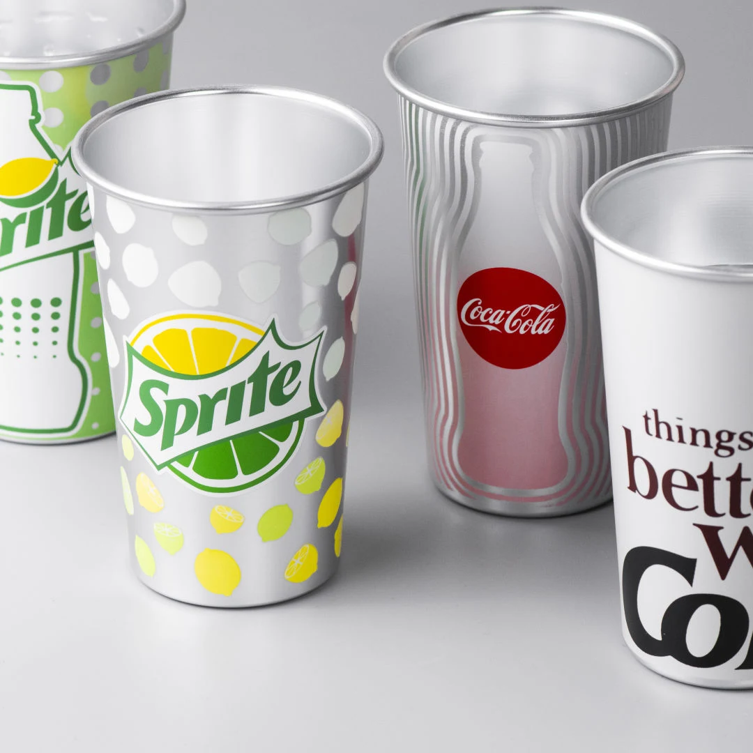 Reclaimed Aluminum Cup - Air, custom stadium cup with logo imprint 1