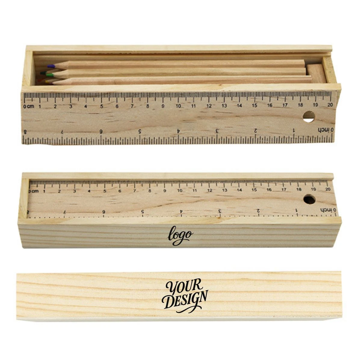 Custom Branded 12-Color Wooden Pencil Set 1