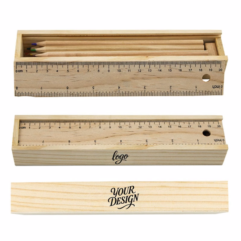 Custom Branded 12-Color Wooden Pencil Set