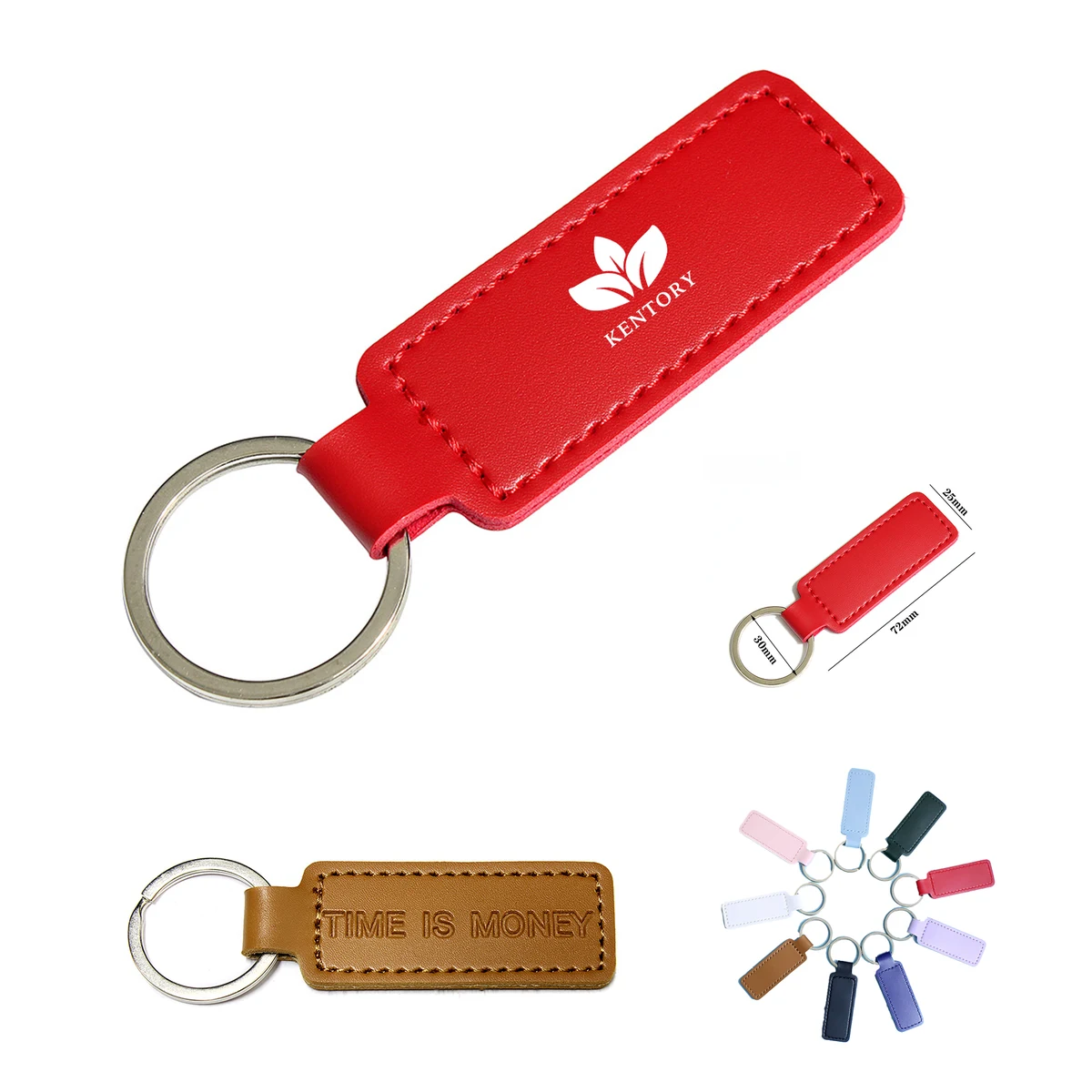 Heavy Duty PU Leather Car Keychain 1