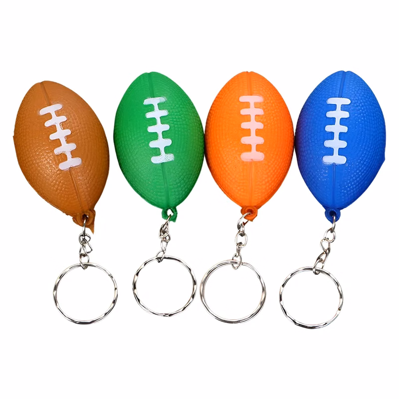 Pitted Rugby Keychain Stress Ball